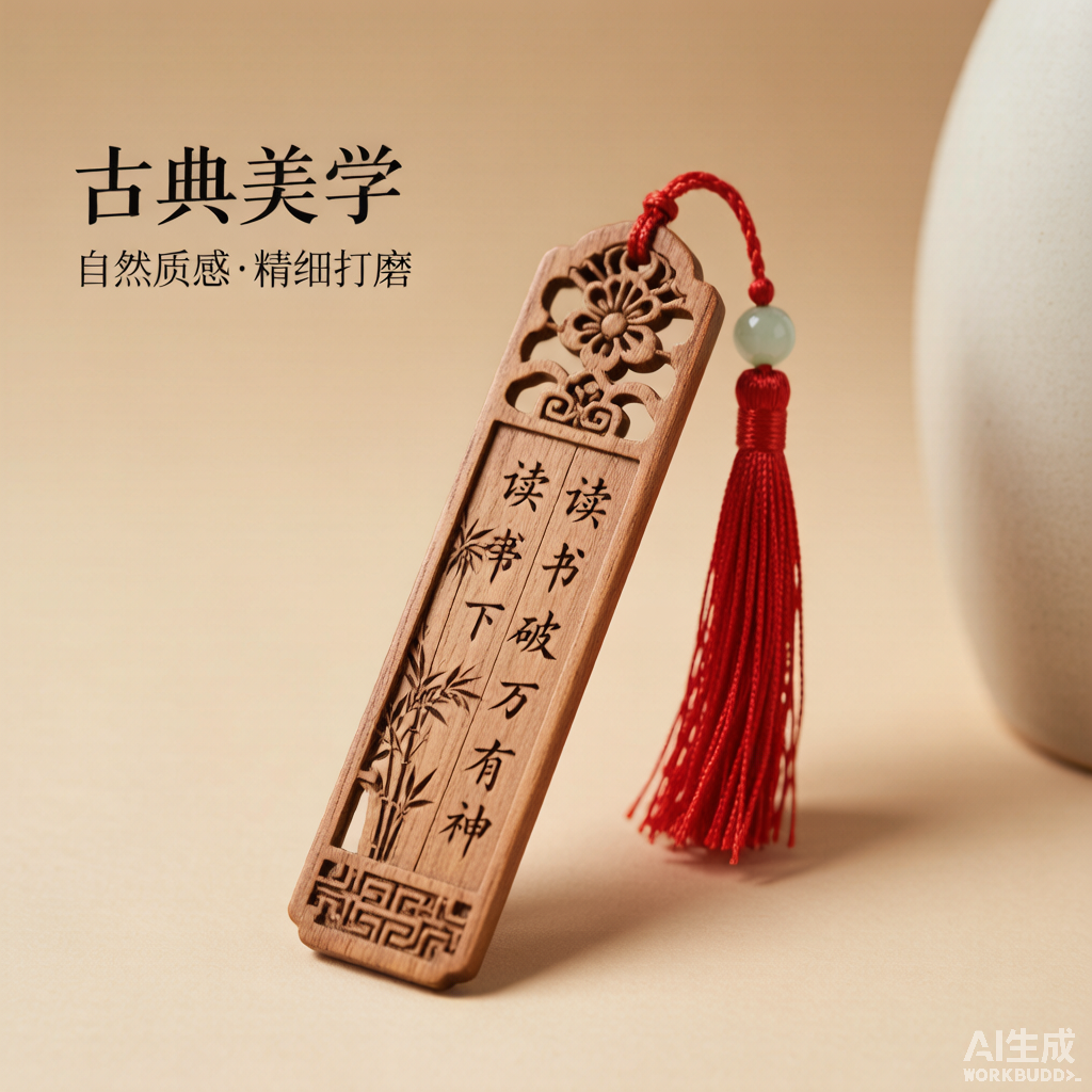 檀木诗词书签·刻字款